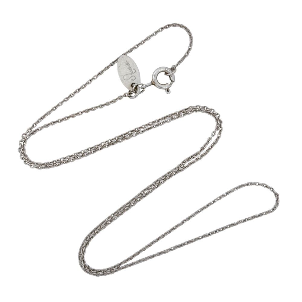 Estate Nashelle Sterling Silver 925 1.1mm Cable Link Chain Necklace 17.5"